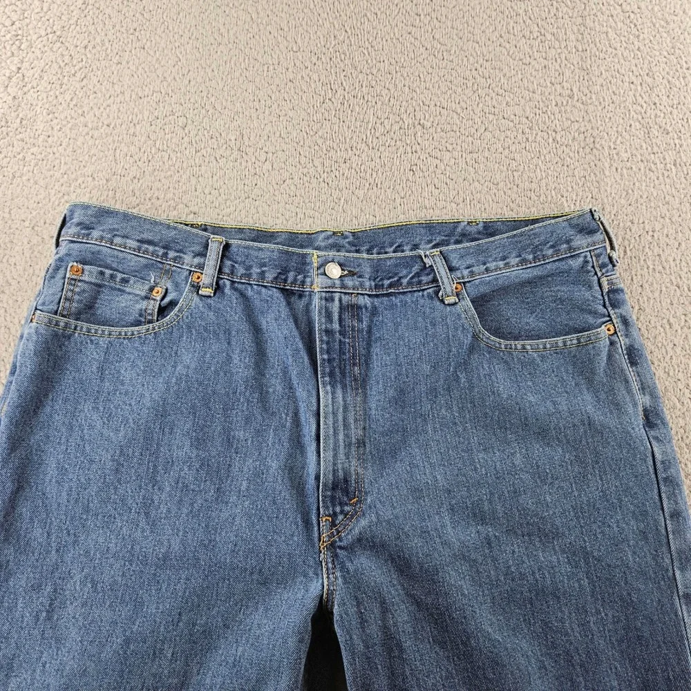 Levis 550 Jeans Mens 44x30 Blue Relaxed Fit Tapered Leg Baggy Workwear‎